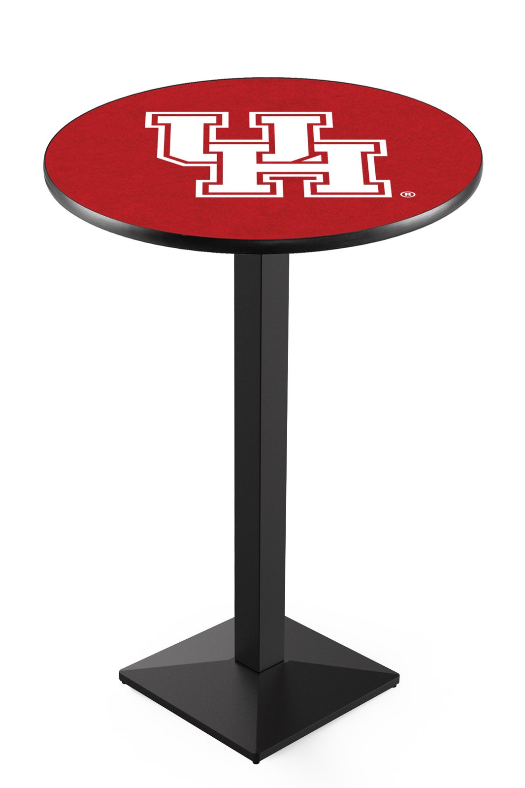 University of Houston 36-Inch Pub Table with 36-Inch Top, Square Base Base, and Black Wrinkle Finish 1 University of Houston 36-Inch Pub Table with 36-Inch Top, Square Base Base, and Black Wrinkle Finish