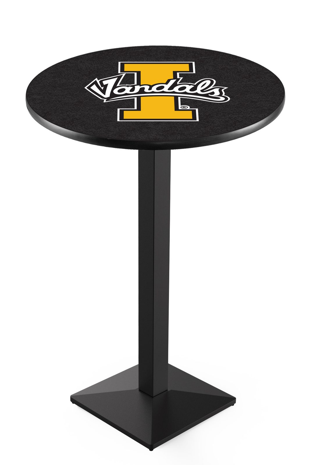 University of Idaho 42-Inch Pub Table with 30-Inch Top, Square Base Base, and Black Wrinkle Finish 1 University of Idaho 42-Inch Pub Table with 30-Inch Top, Square Base Base, and Black Wrinkle Finish