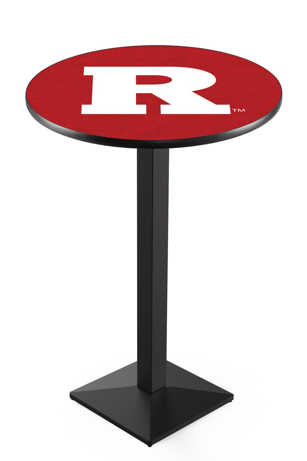 Rutgers 42-Inch Pub Table with 30-Inch Top, Square Base Base, and Black Wrinkle Finish 1 Rutgers 42-Inch Pub Table with 30-Inch Top, Square Base Base, and Black Wrinkle Finish