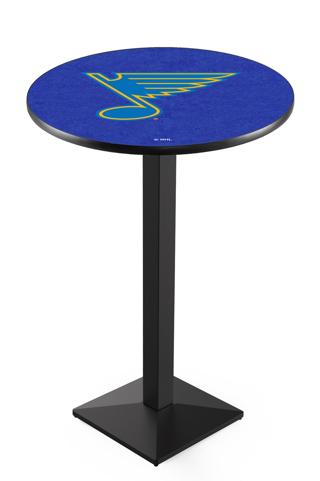St Louis Blues 42-Inch Pub Table with 30-Inch Top, Square Base Base, and Black Wrinkle Finish 1 St Louis Blues 42-Inch Pub Table with 30-Inch Top, Square Base Base, and Black Wrinkle Finish