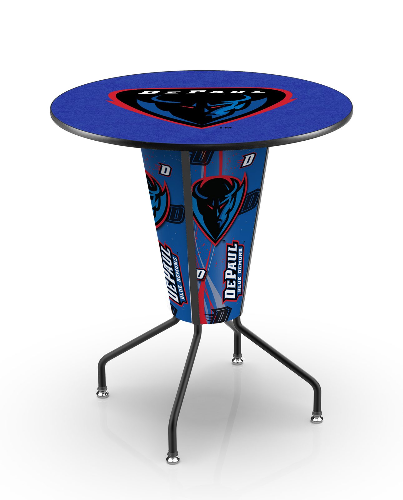 DePaul University 42-Inch Tall Indoor Lighted Pub Table w/ 36-Inch Top 1 DePaul University 42-Inch Tall Indoor Lighted Pub Table w/ 36-Inch Top