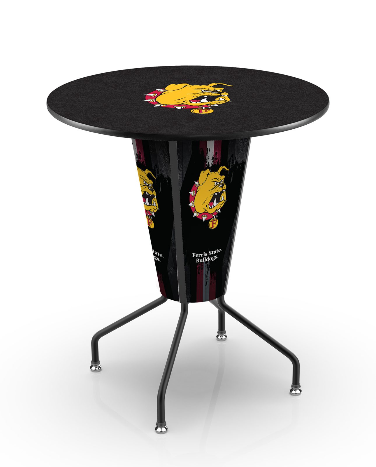 Ferris State University 42-Inch Tall Indoor Lighted Pub Table w/ 36-Inch Top 1 Ferris State University 42-Inch Tall Indoor Lighted Pub Table w/ 36-Inch Top