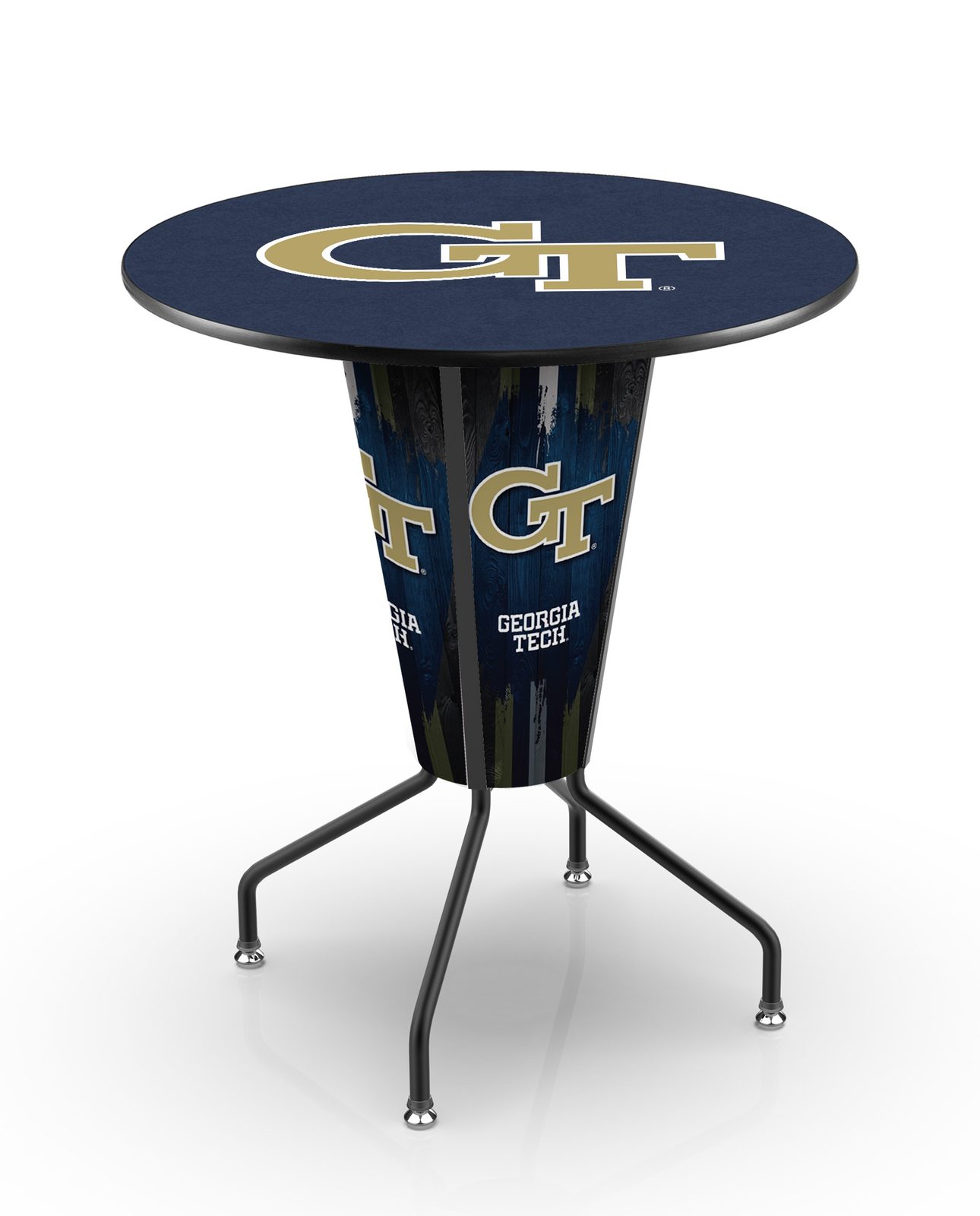 Georgia Tech 42-Inch Tall Indoor Lighted Pub Table w/ 36-Inch Top 1 Georgia Tech 42-Inch Tall Indoor Lighted Pub Table w/ 36-Inch Top