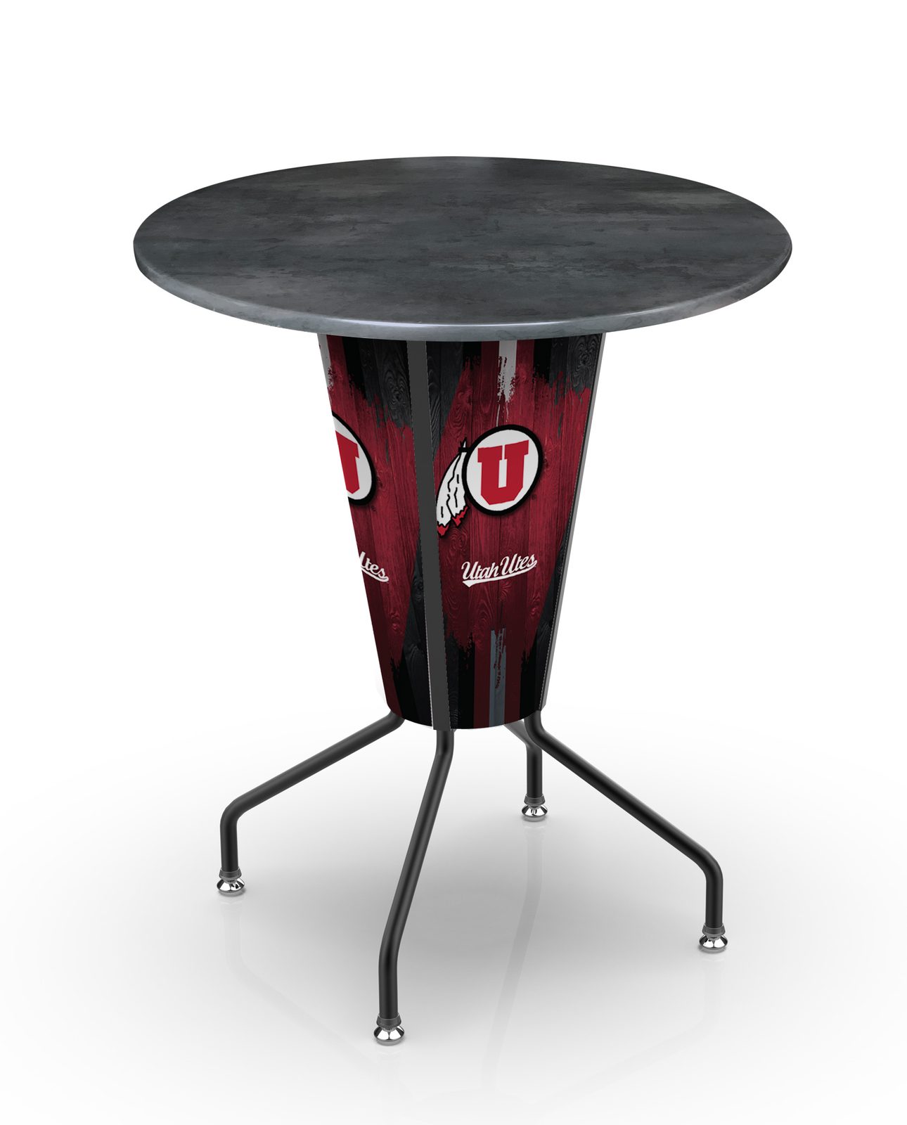University of Utah 42-Inch Tall Outdoor Lighted Pub Table w/ 36-Inch Top 1 University of Utah 42-Inch Tall Outdoor Lighted Pub Table w/ 36-Inch Top