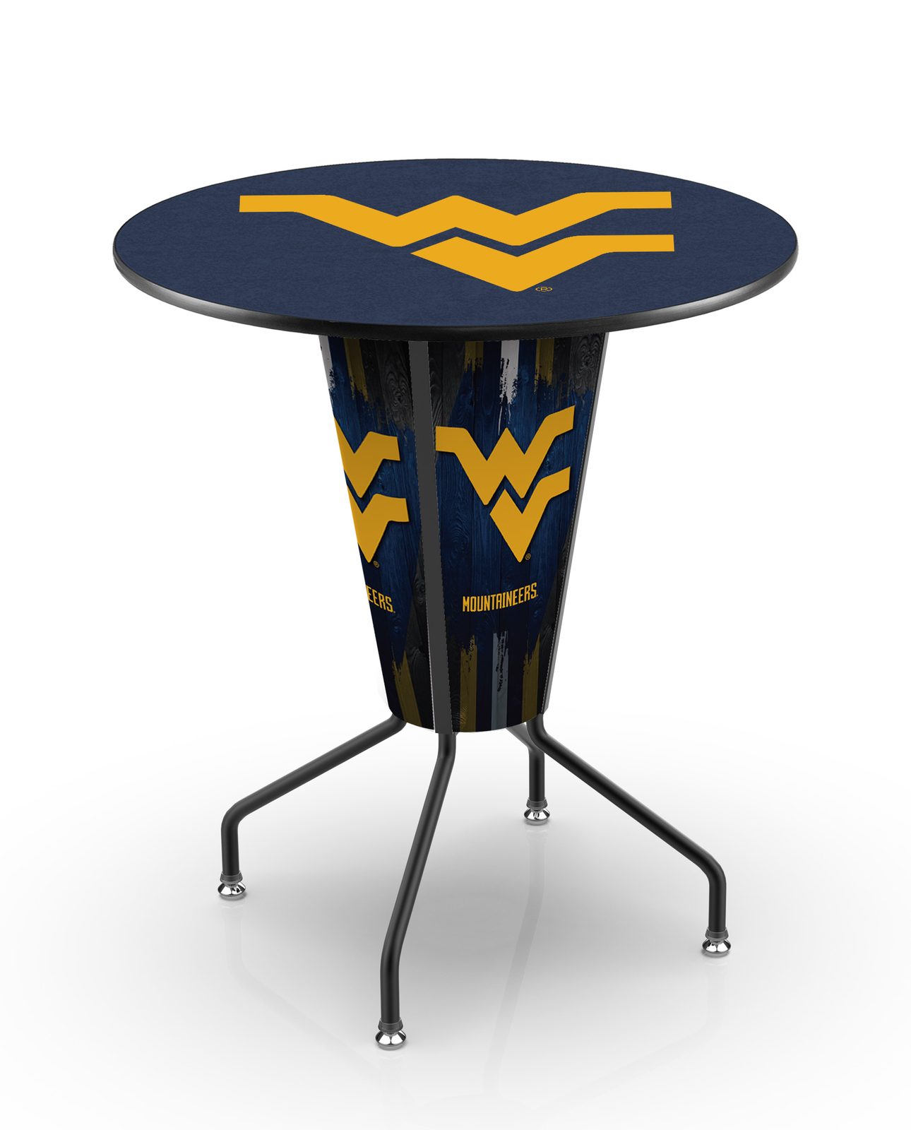 West Virginia University 42-Inch Tall Indoor Lighted Pub Table w/ 36-Inch Top 1 West Virginia University 42-Inch Tall Indoor Lighted Pub Table w/ 36-Inch Top