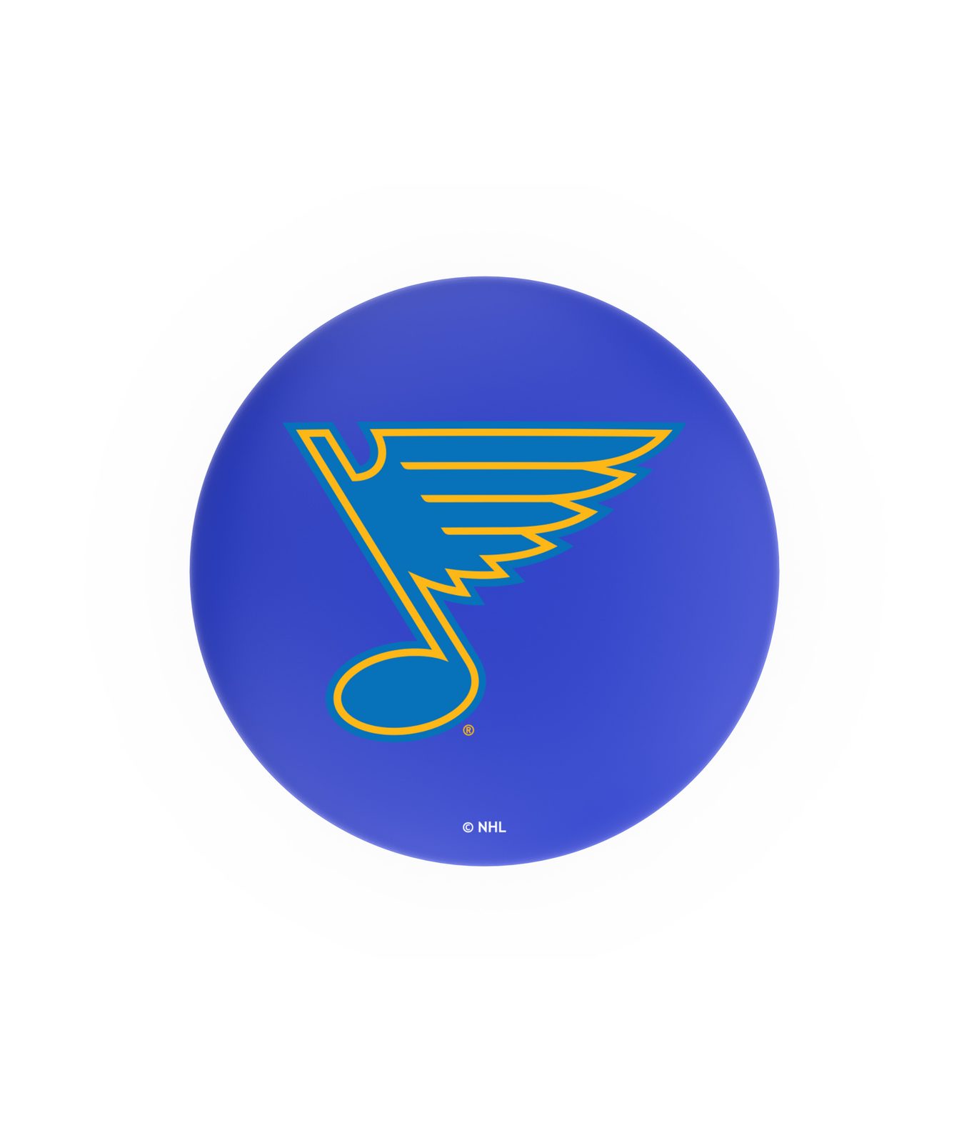St Louis Blues 30-Inch Swivel Backless Bar Stool w/ Chrome Finish, Single-Ring Base, 2-Inch Chrome Ring, 2.5-Inch Cushion Seat 2 St Louis Blues 30-Inch Swivel Backless Bar Stool w/ Chrome Finish, Single-Ring Base, 2-Inch Chrome Ring, 2.5-Inch Cushion Seat - Image 2