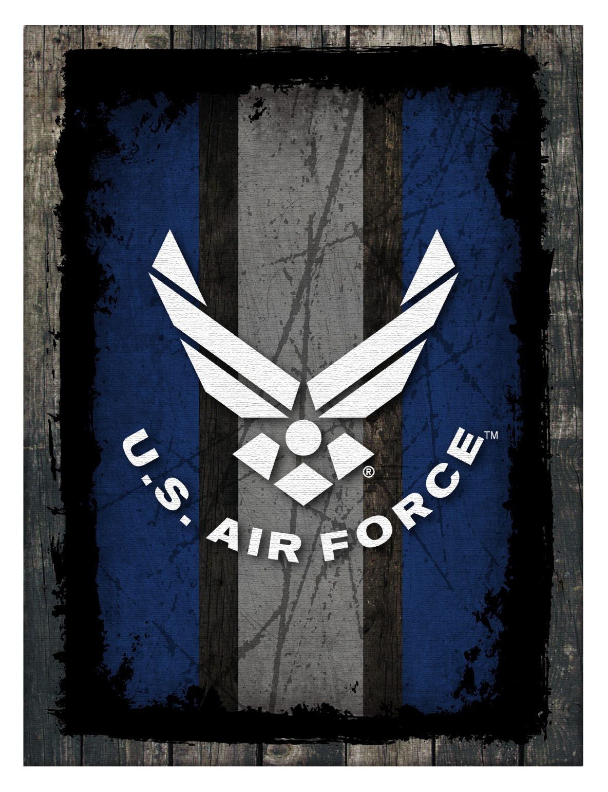United States Air Force 15x20 Logo Canvas Wall Art (Alternate) 1 United States Air Force 15x20 Logo Canvas Wall Art (Alternate)