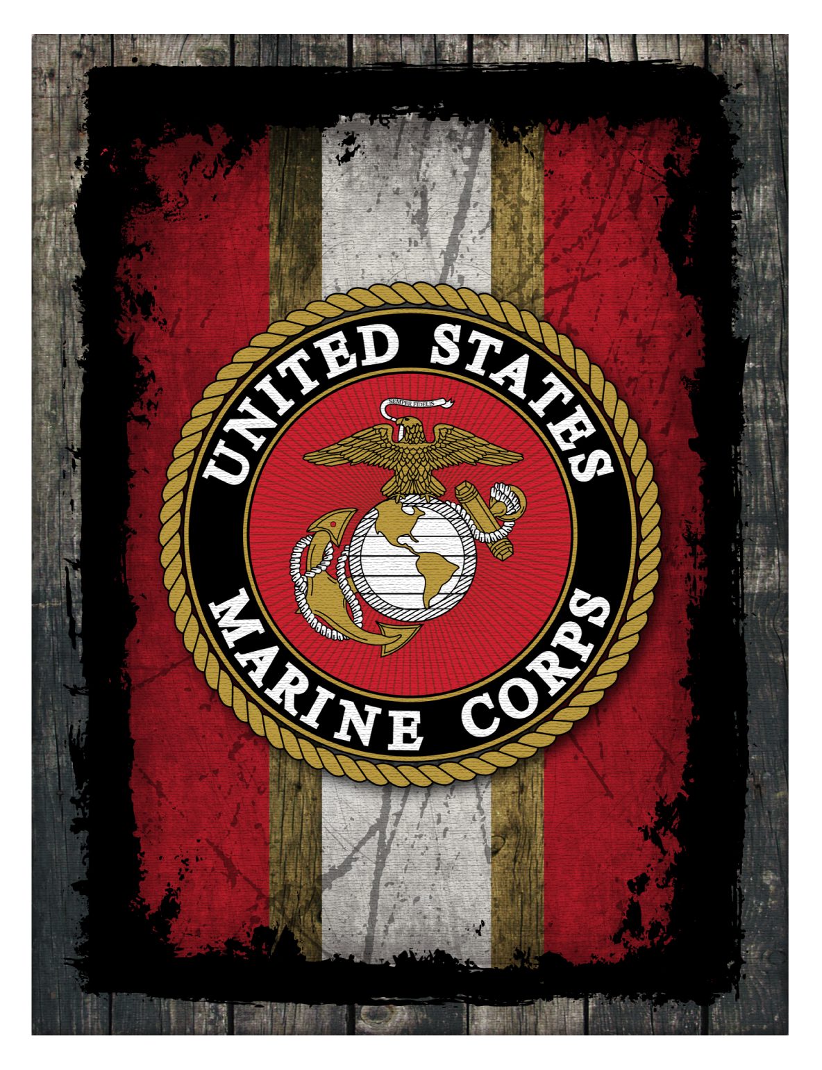 United States Marine Corps 24x32 Logo Canvas Wall Art (Alternate) 1 United States Marine Corps 24x32 Logo Canvas Wall Art (Alternate)