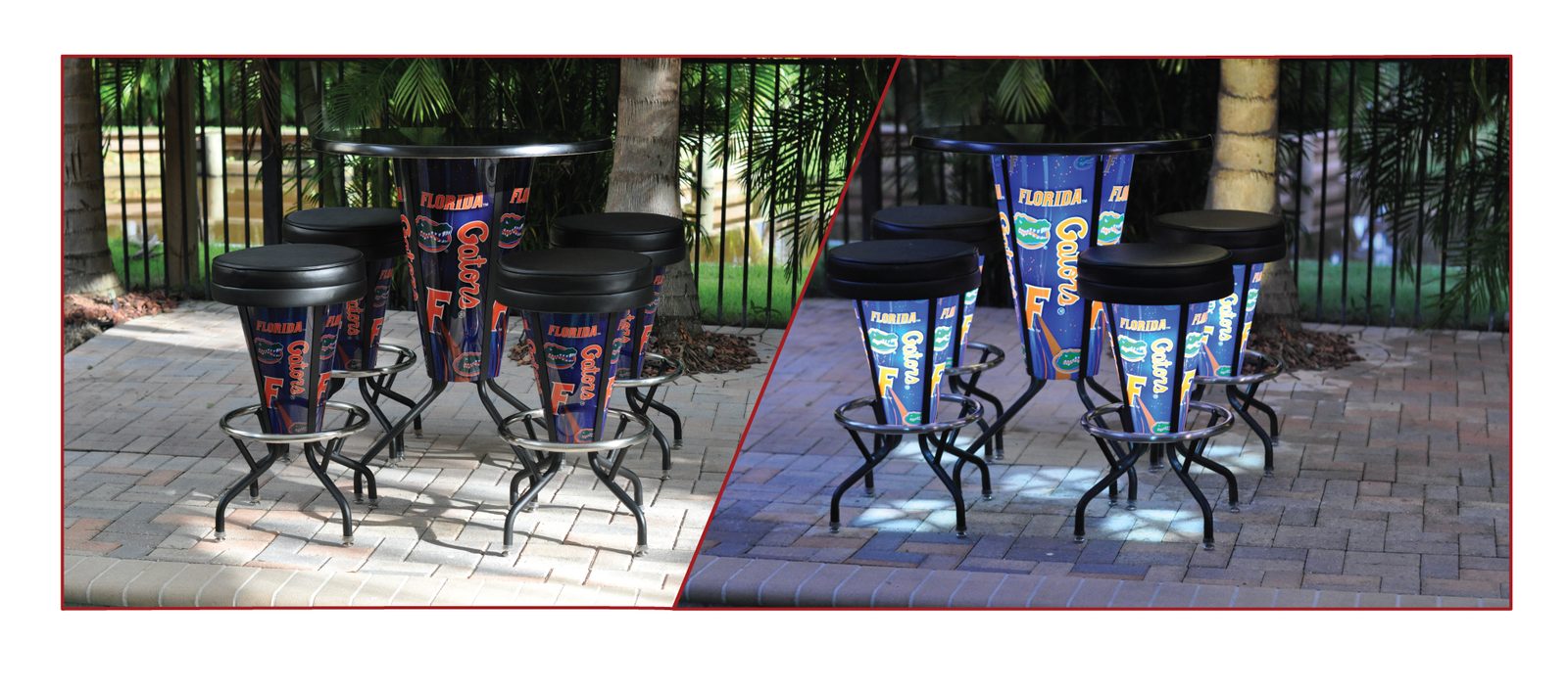 University of Michigan 42-Inch Tall Indoor Lighted Pub Table w/ 36-Inch Top 2 University of Michigan 42-Inch Tall Indoor Lighted Pub Table w/ 36-Inch Top - Image 2