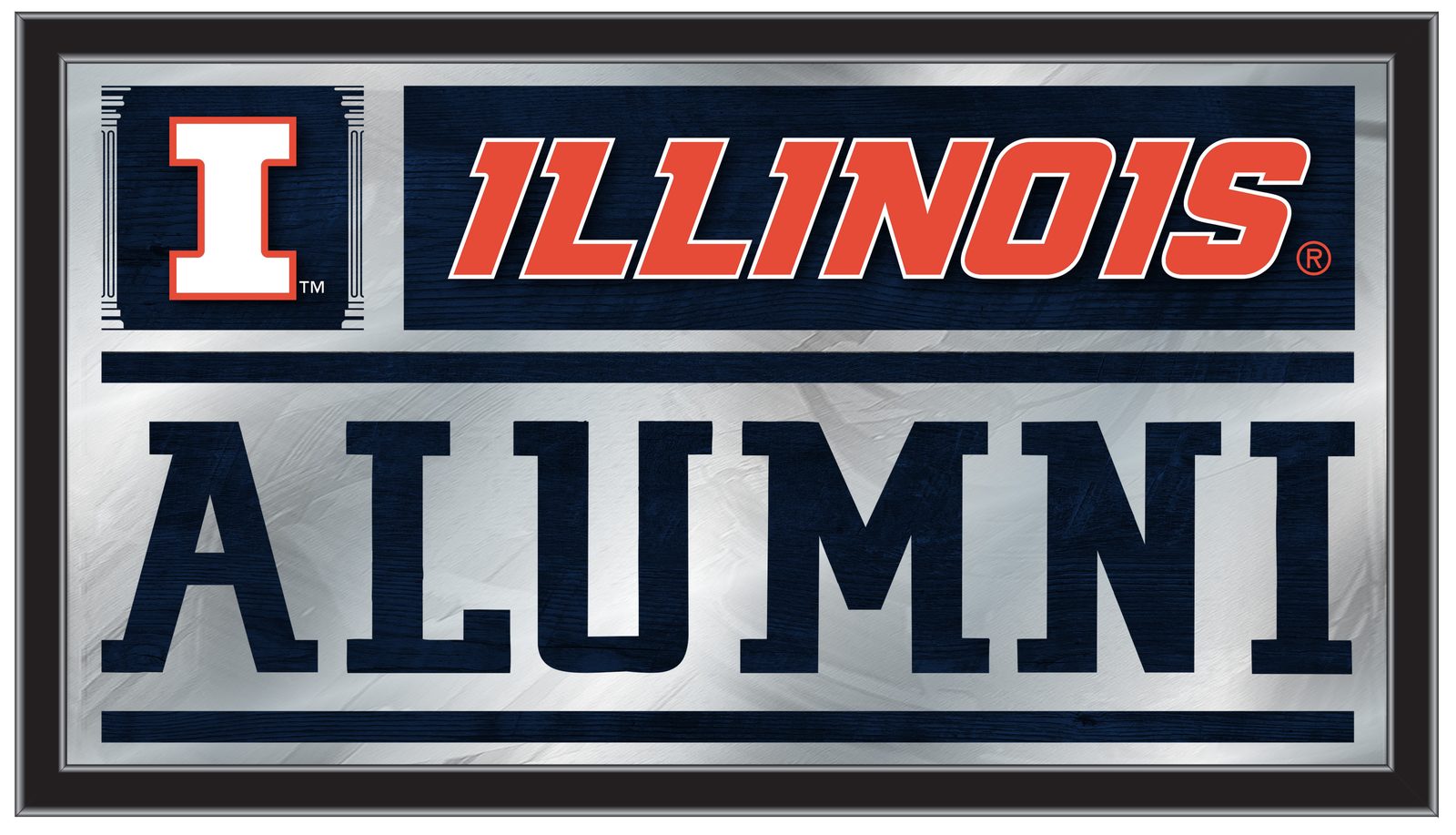 University of Illinois 26x15 Alumni Wall Mirror 1 University of Illinois 26x15 Alumni Wall Mirror