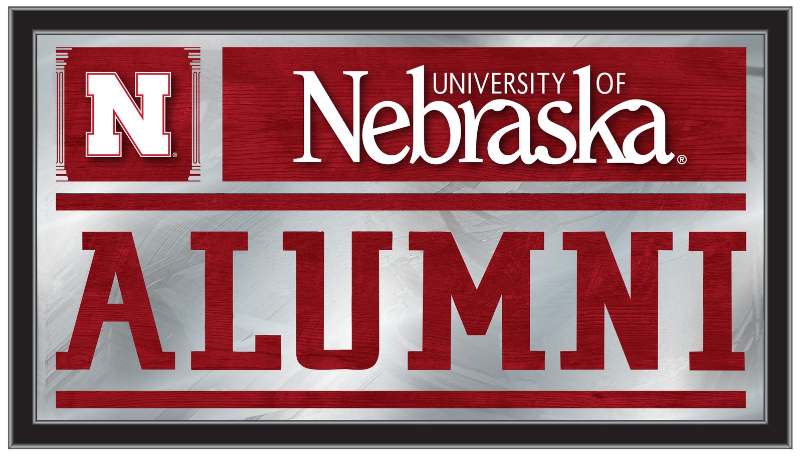 University of Nebraska 26x15 Alumni Wall Mirror 1 University of Nebraska 26x15 Alumni Wall Mirror