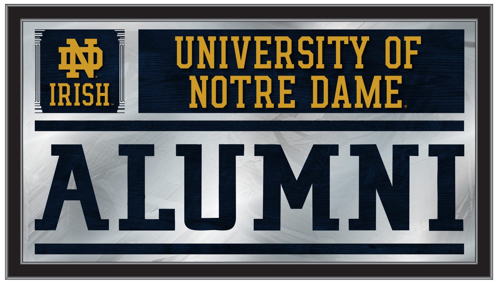 University of Notre Dame 26x15 Alumni Wall Mirror 1 University of Notre Dame 26x15 Alumni Wall Mirror