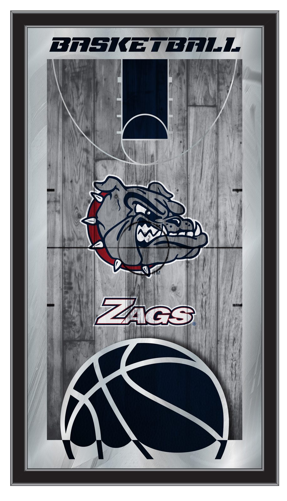 Gonzaga 15x26 Basketball Wall Mirror 1 Gonzaga 15x26 Basketball Wall Mirror