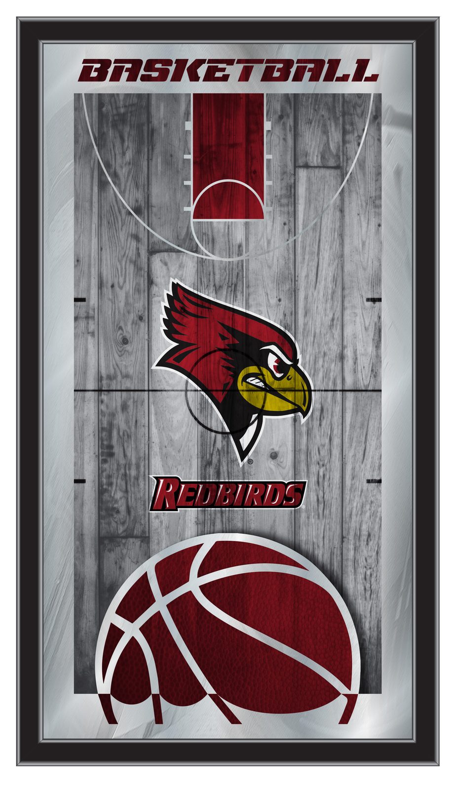 Illinois State University 15x26 Basketball Wall Mirror 1 Illinois State University 15x26 Basketball Wall Mirror