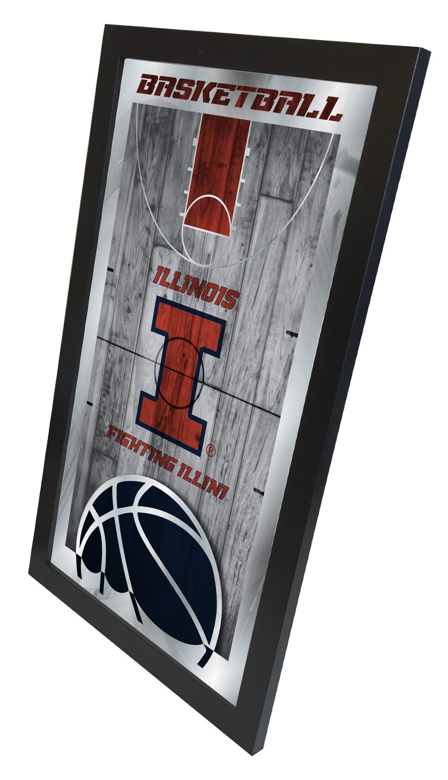 University of Illinois 15x26 Basketball Wall Mirror 2 University of Illinois 15x26 Basketball Wall Mirror - Image 2