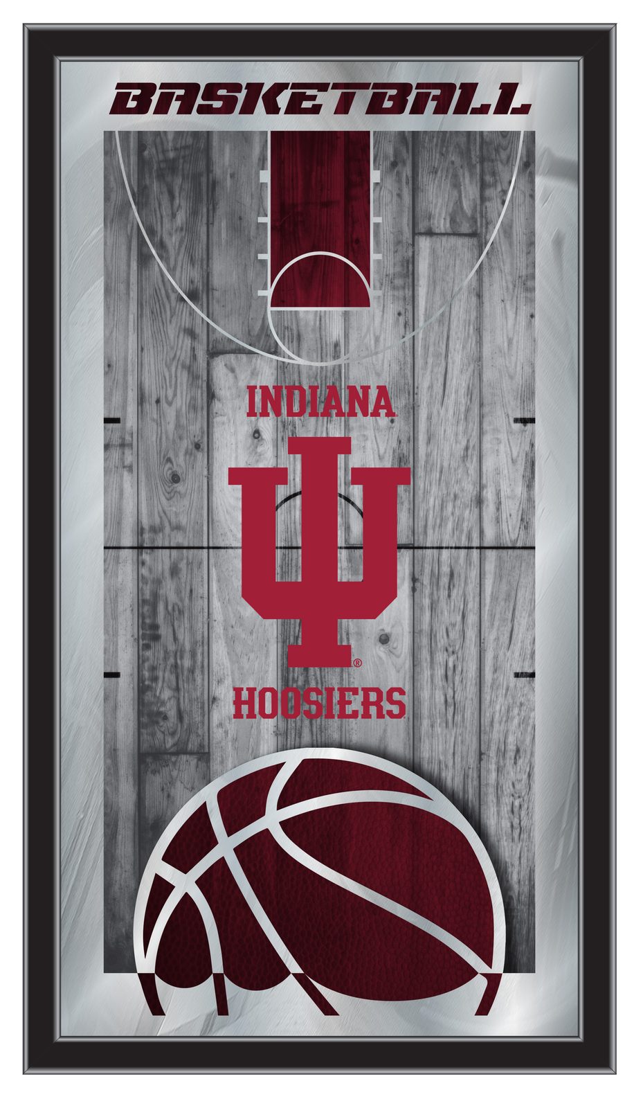 Indiana University 15x26 Basketball Wall Mirror 1 Indiana University 15x26 Basketball Wall Mirror