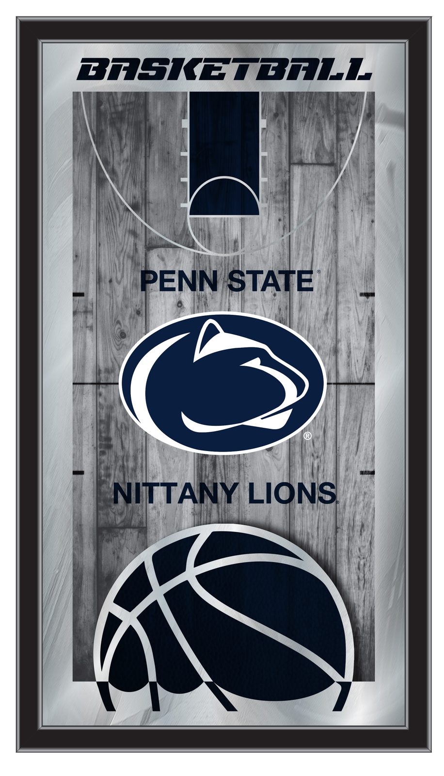 Pennsylvania State University 15x26 Basketball Wall Mirror 1 Pennsylvania State University 15x26 Basketball Wall Mirror