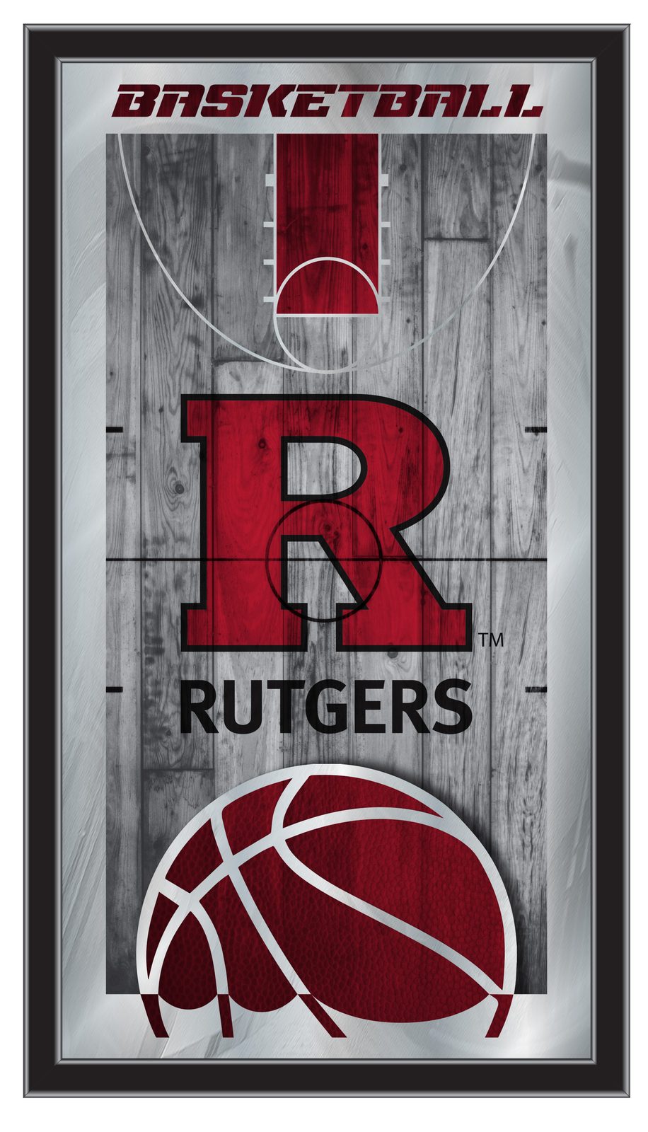 Rutgers 15x26 Basketball Wall Mirror 1 Rutgers 15x26 Basketball Wall Mirror