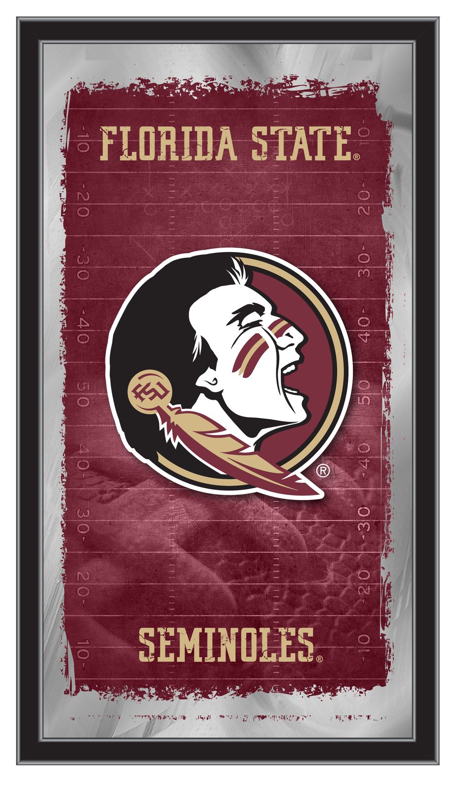 Florida State University 15x26 Football Wall Mirror 1 Florida State University 15x26 Football Wall Mirror