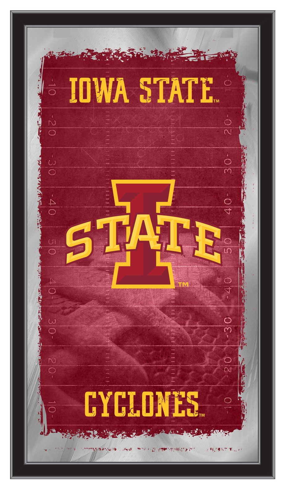 Iowa State University 15x26 Football Wall Mirror 1 Iowa State University 15x26 Football Wall Mirror