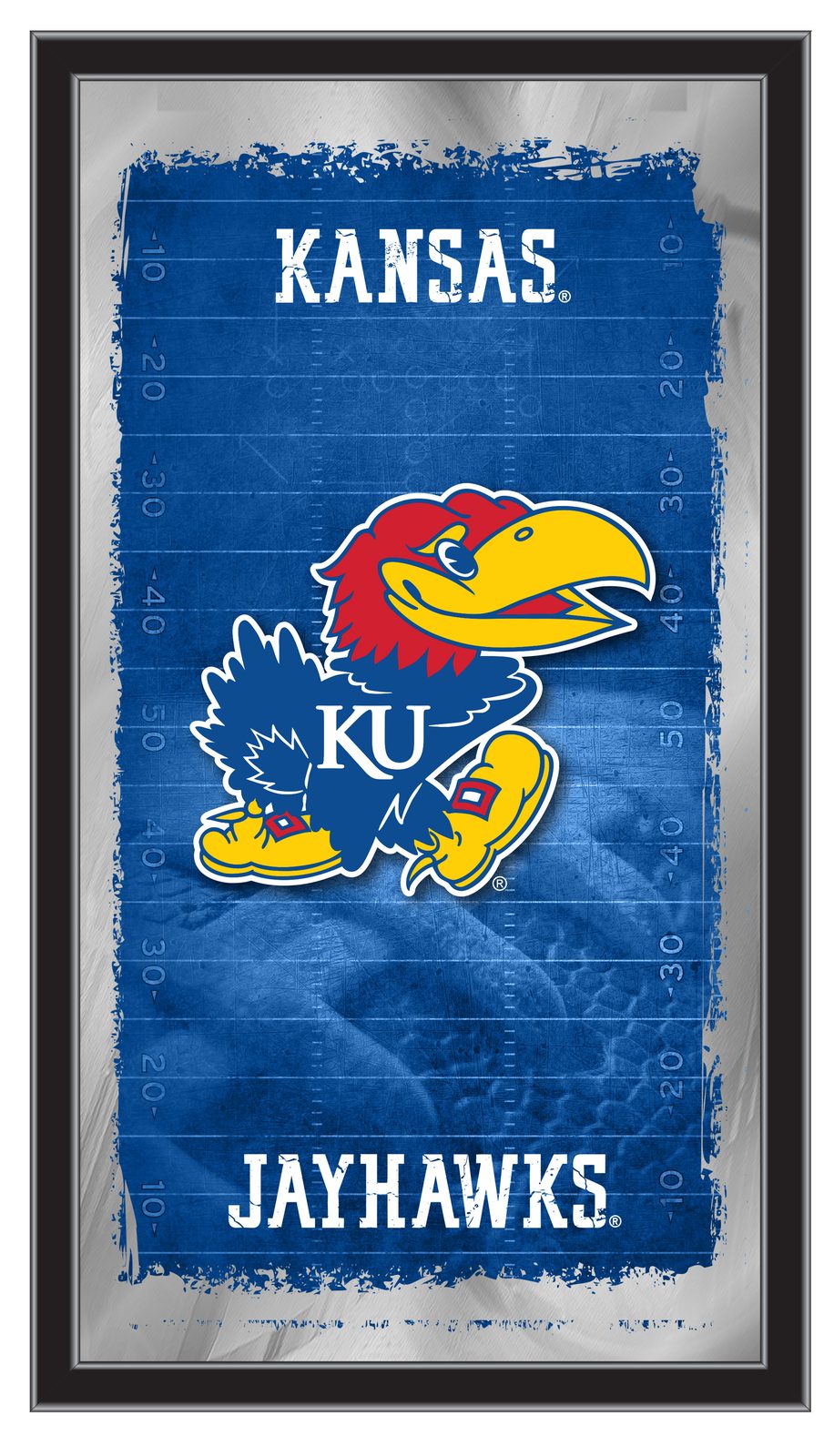 University of Kansas 15x26 Football Wall Mirror 1 University of Kansas 15x26 Football Wall Mirror