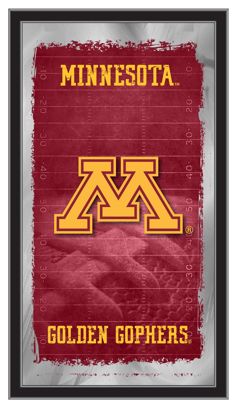 University of Minnesota 15x26 Football Wall Mirror 1 University of Minnesota 15x26 Football Wall Mirror