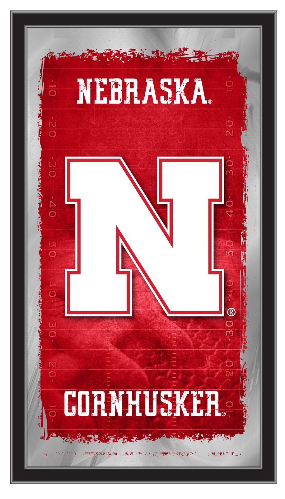 University of Nebraska 15x26 Football Wall Mirror 1 University of Nebraska 15x26 Football Wall Mirror