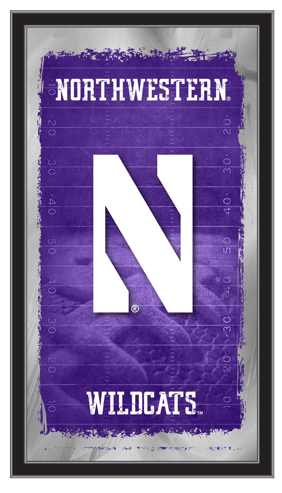 Northwestern University 15x26 Football Wall Mirror 1 Northwestern University 15x26 Football Wall Mirror