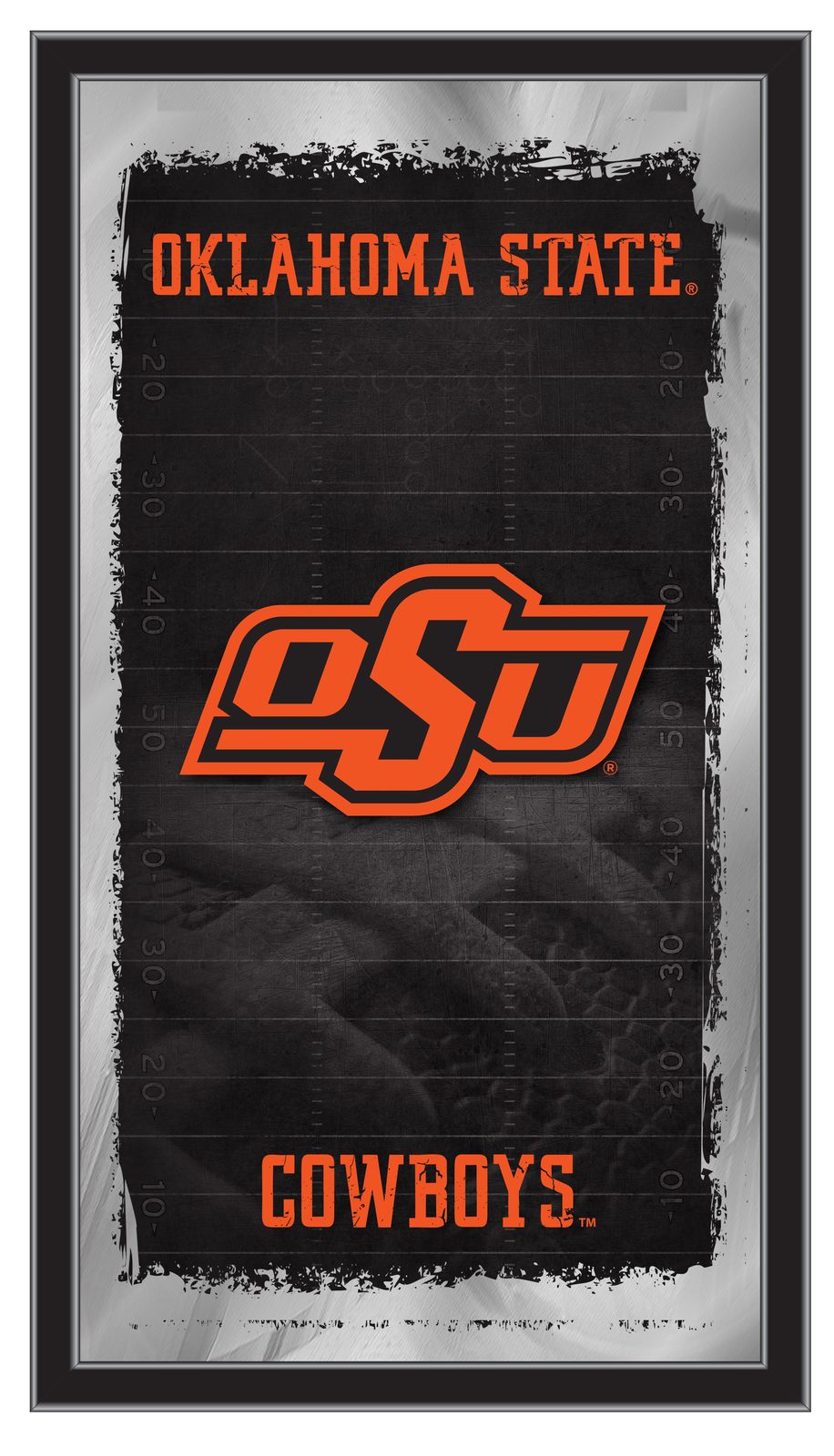 Oklahoma State University 15x26 Football Wall Mirror 1 Oklahoma State University 15x26 Football Wall Mirror