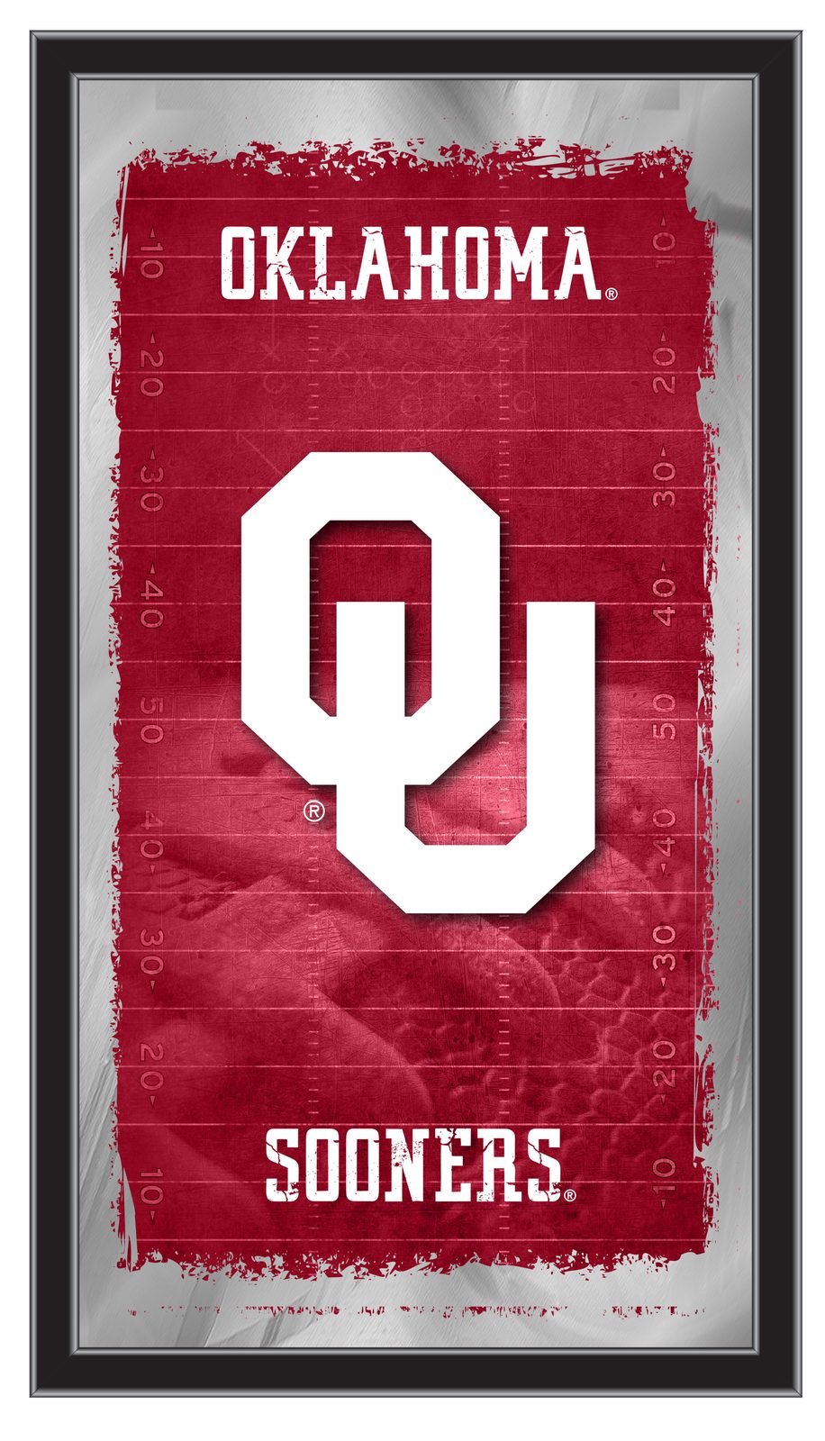 Oklahoma University 15x26 Football Wall Mirror 1 Oklahoma University 15x26 Football Wall Mirror