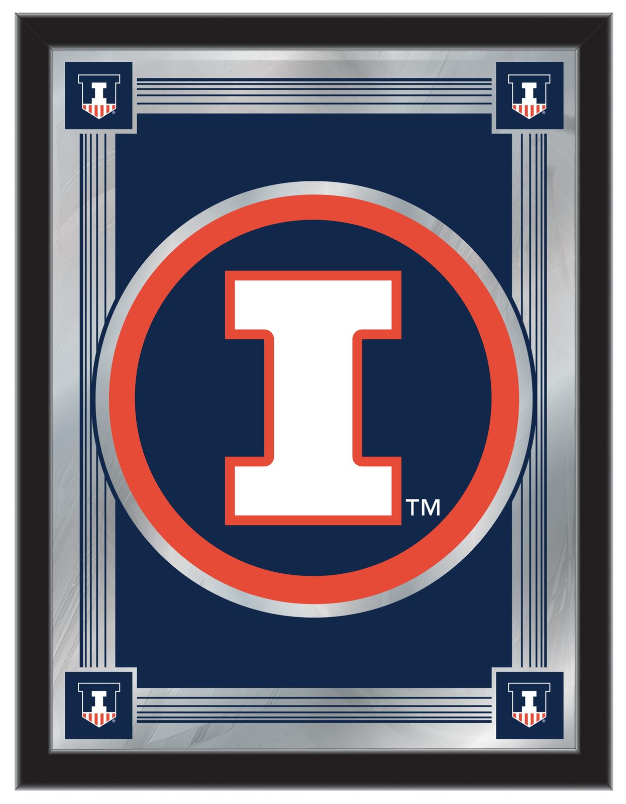 University of Illinois 17x22 Logo Wall Mirror 1 University of Illinois 17x22 Logo Wall Mirror