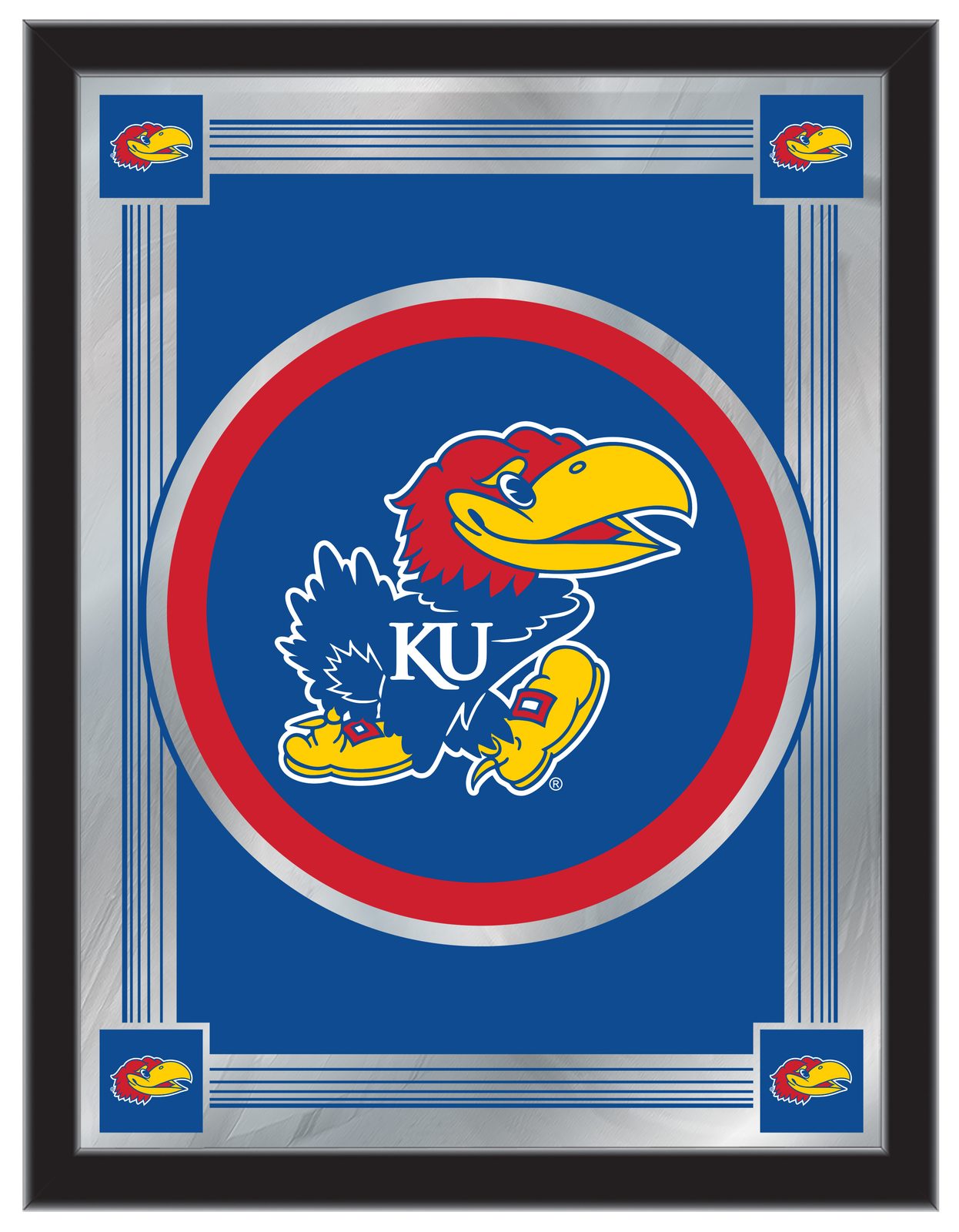 University of Kansas 17x22 Logo Wall Mirror 1 University of Kansas 17x22 Logo Wall Mirror