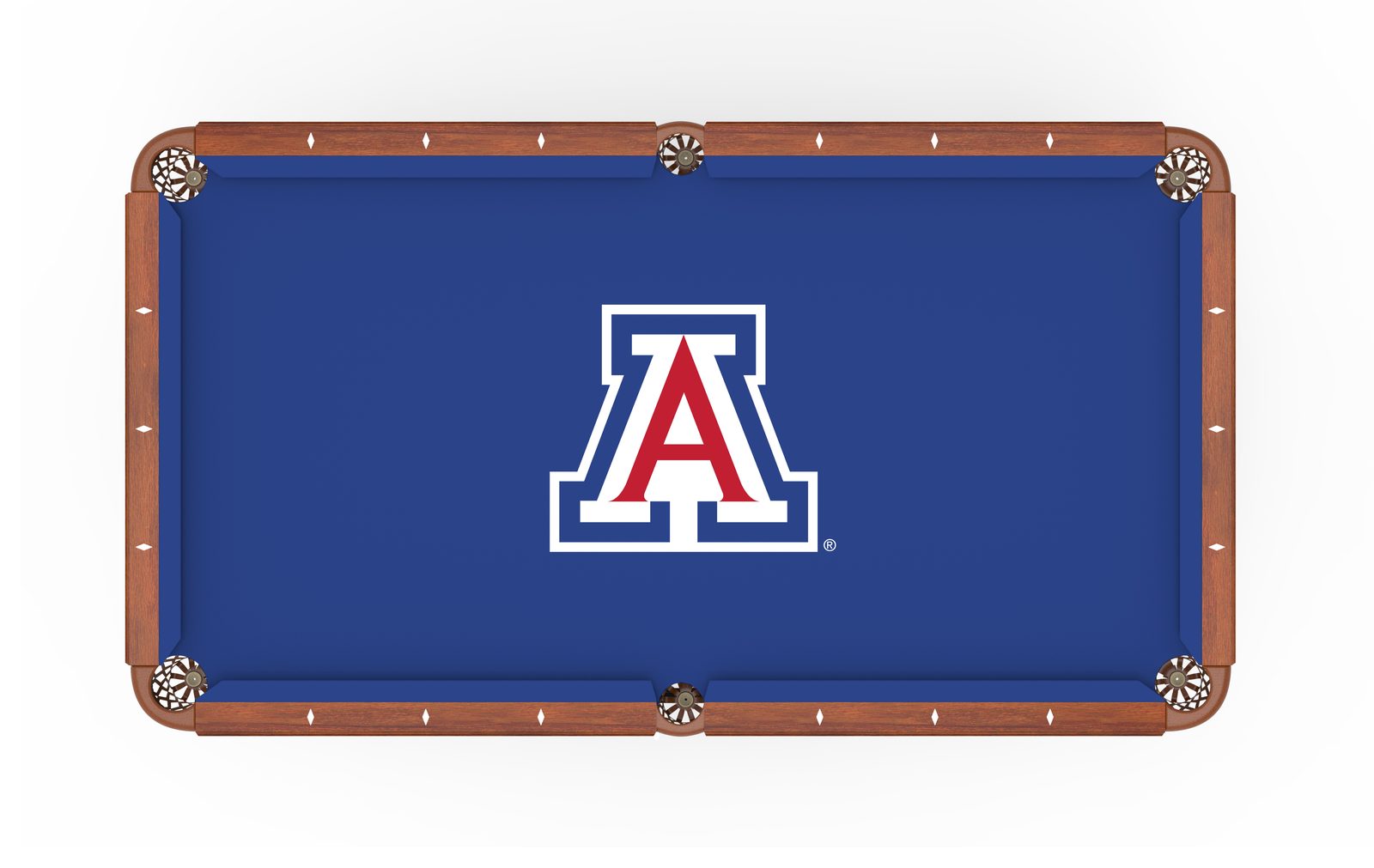 University of Arizona Pool Table with Chardonnay Finish and Tapered Leg 2 University of Arizona Pool Table with Chardonnay Finish and Tapered Leg - Image 2