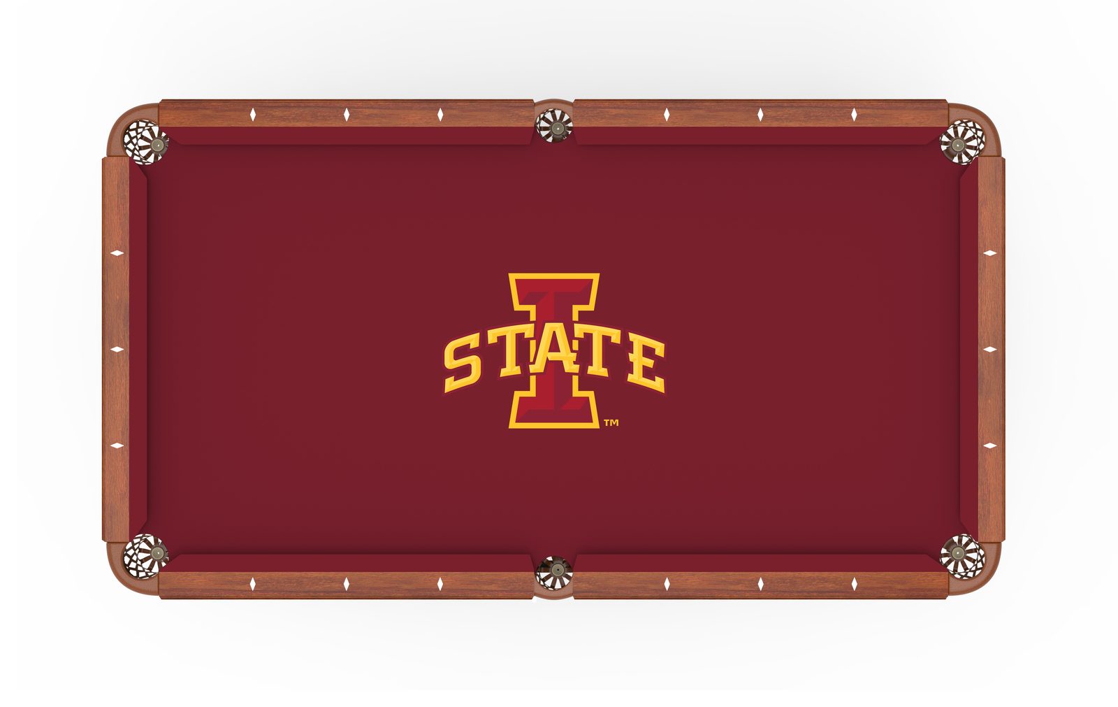 Iowa State University Pool Table with Chardonnay Finish and Claw Leg 2 Iowa State University Pool Table with Chardonnay Finish and Claw Leg - Image 2