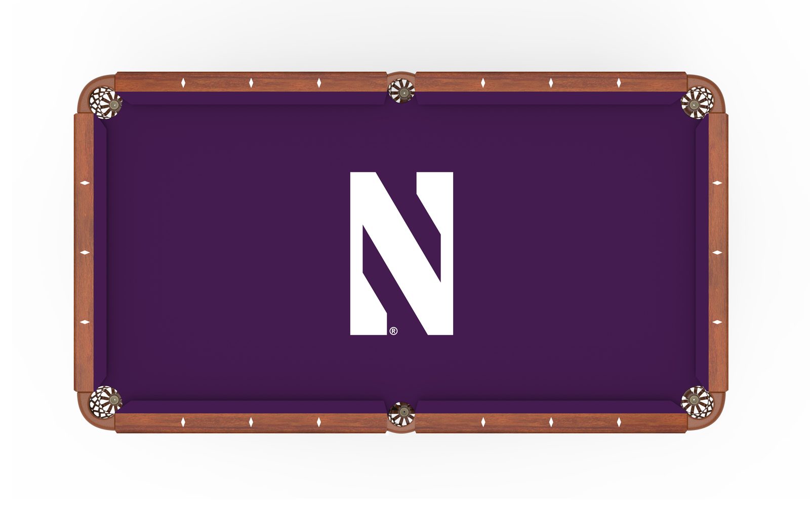 Northwestern University Pool Table with Chardonnay Finish and Claw Leg 2 Northwestern University Pool Table with Chardonnay Finish and Claw Leg - Image 2