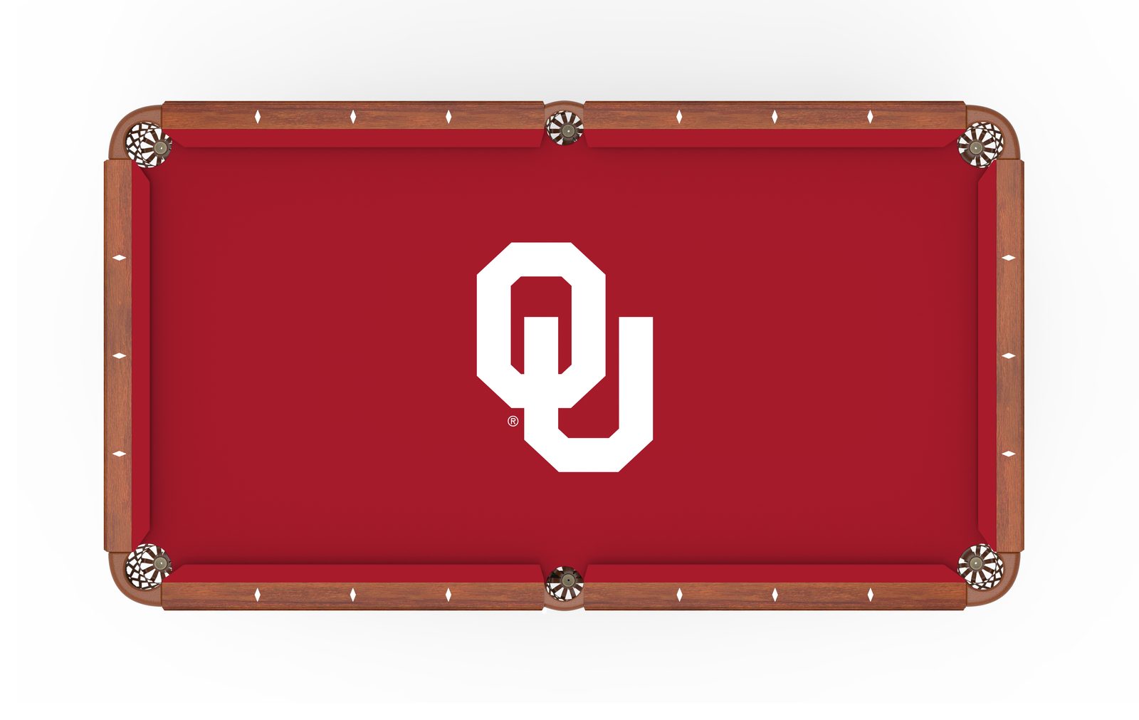 University of Oklahoma Pool Table with Chardonnay Finish and Claw Leg 2 University of Oklahoma Pool Table with Chardonnay Finish and Claw Leg - Image 2