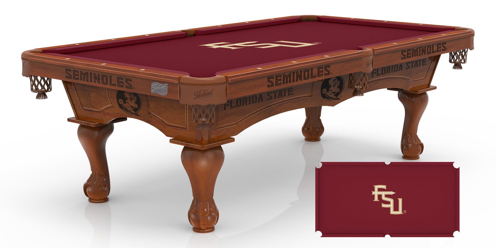 Florida State Pool Table Pool Table with Chardonnay Finish and Claw Leg 1 Florida State Pool Table Pool Table with Chardonnay Finish and Claw Leg
