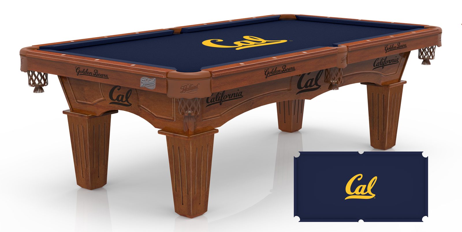 University of California Pool Table with Chardonnay Finish and Tapered Leg 1 University of California Pool Table with Chardonnay Finish and Tapered Leg