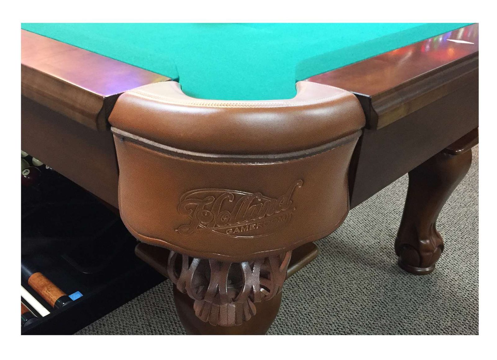 Georgetown University Pool Table with Chardonnay Finish and Claw Leg 5 Georgetown University Pool Table with Chardonnay Finish and Claw Leg - Image 5