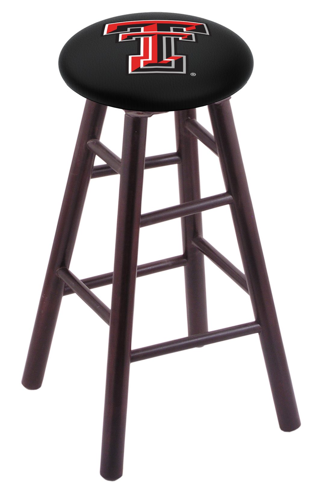 Texas Tech University 24" Swivel Maple Counter Stool in Dark Cherry Finish 1 Texas Tech University 24" Swivel Maple Counter Stool in Dark Cherry Finish