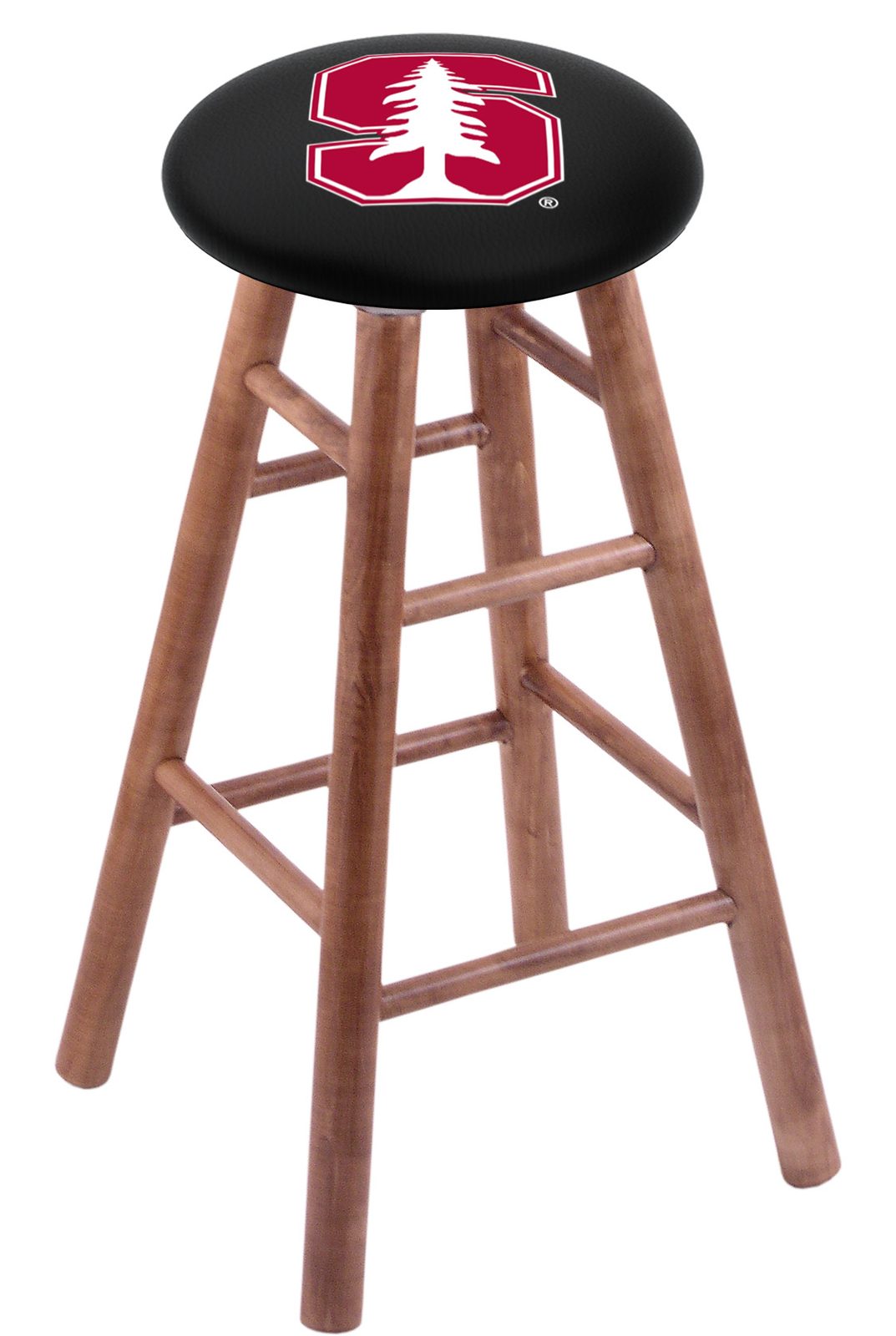 Stanford University 24" Swivel Maple Counter Stool in Medium Finish 1 Stanford University 24" Swivel Maple Counter Stool in Medium Finish