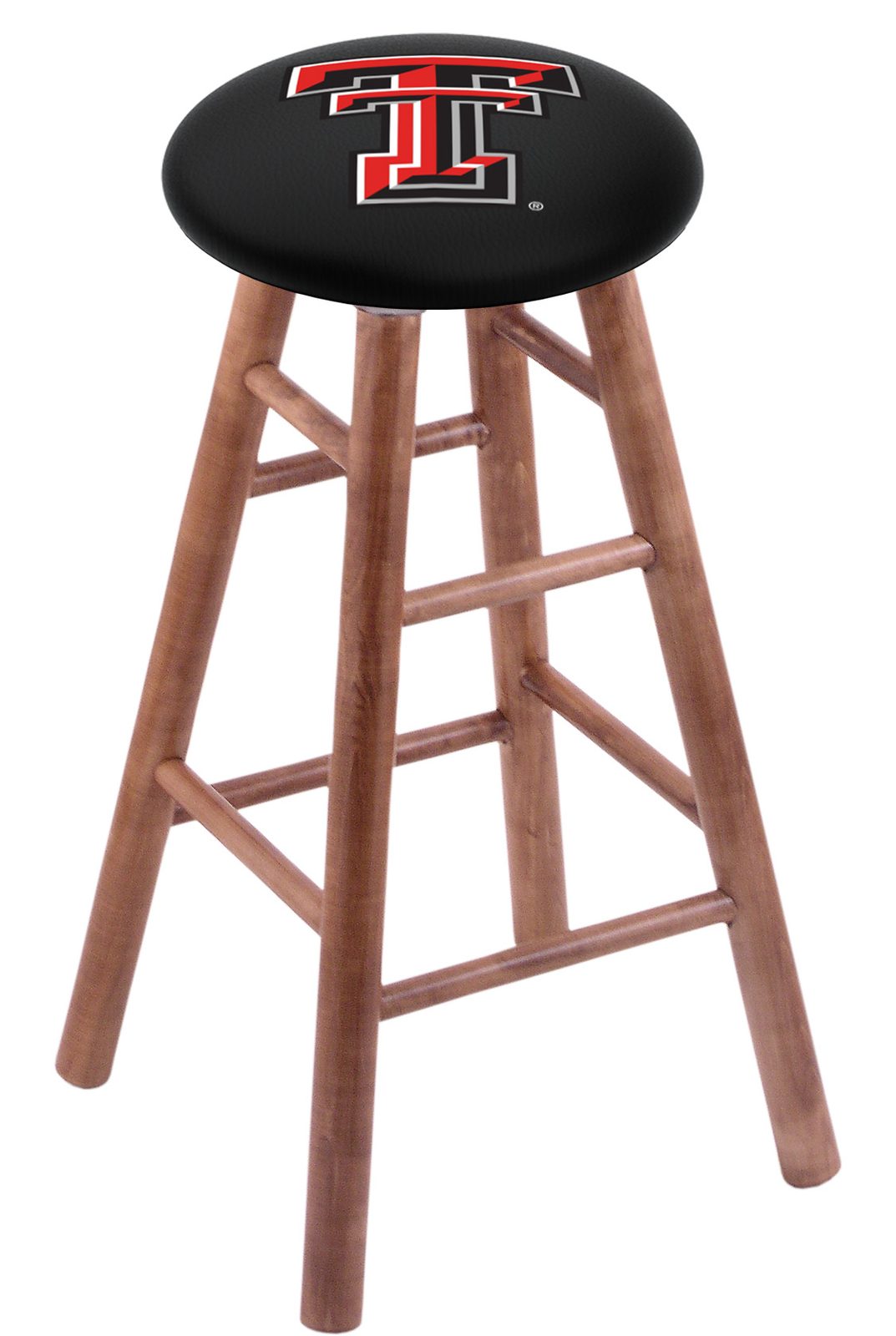 Texas Tech University 24" Swivel Maple Counter Stool in Medium Finish 1 Texas Tech University 24" Swivel Maple Counter Stool in Medium Finish