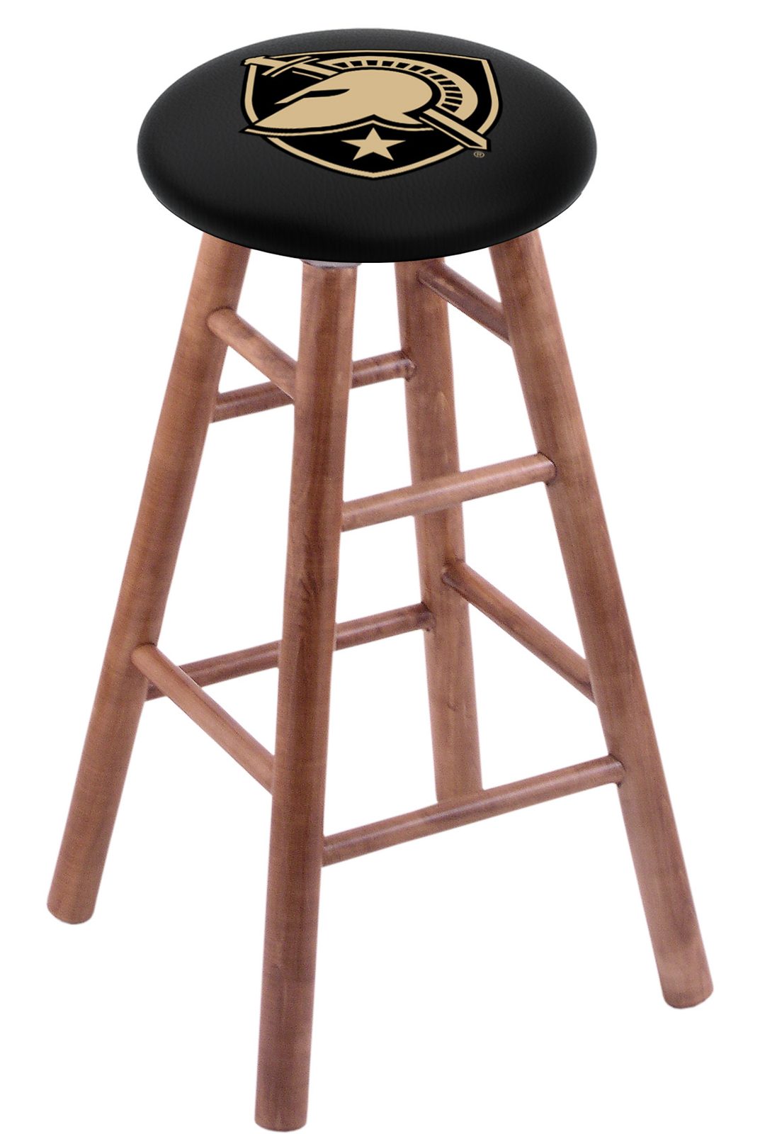 US Military Academy 24" Swivel Maple Counter Stool in Medium Finish 1 US Military Academy 24" Swivel Maple Counter Stool in Medium Finish