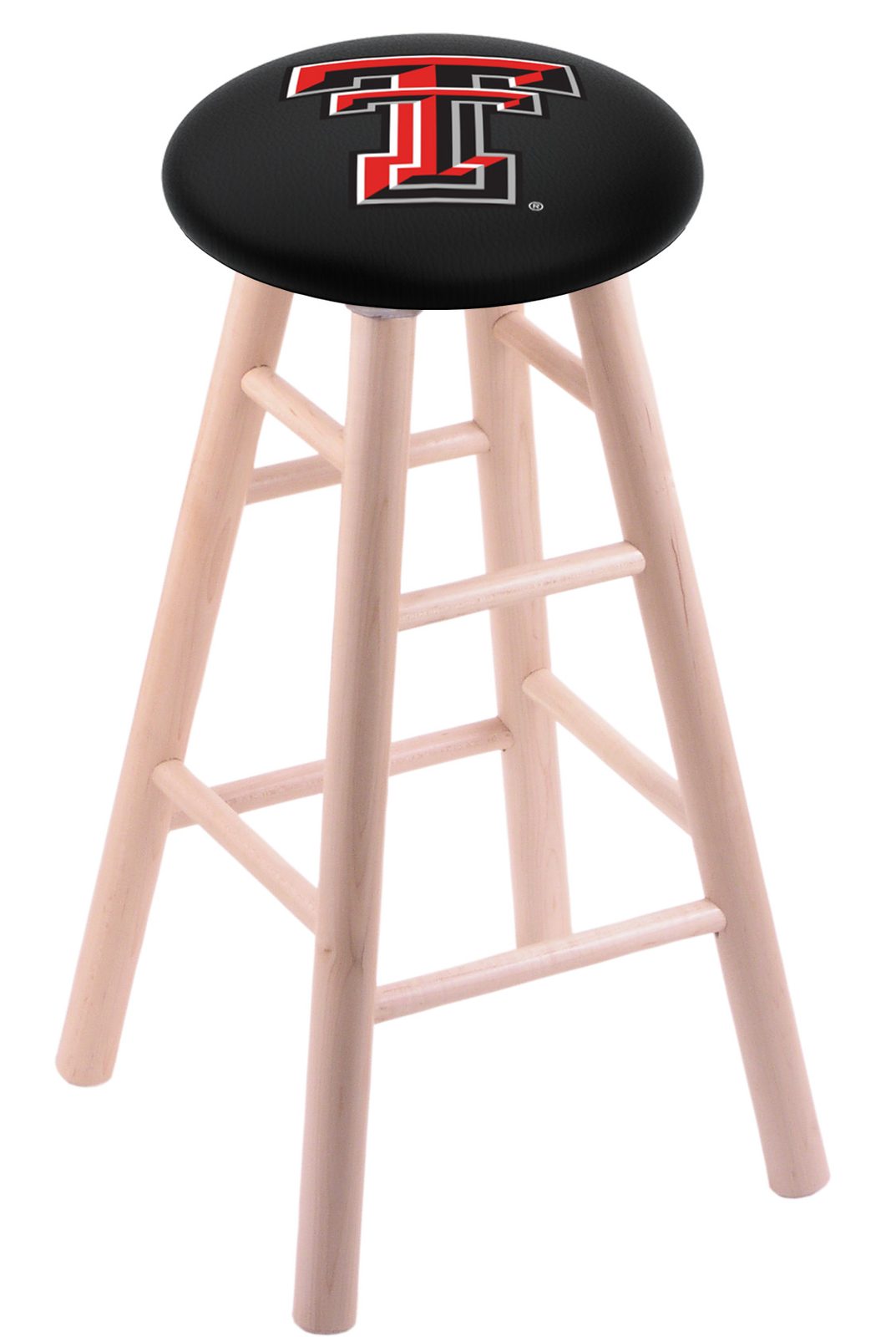 Texas Tech University 24" Swivel Maple Counter Stool in Natural Finish 1 Texas Tech University 24" Swivel Maple Counter Stool in Natural Finish