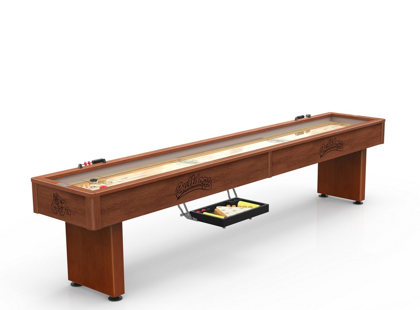 Fresno State University Shuffleboard Table with Chardonnay Finish 1 Fresno State University Shuffleboard Table with Chardonnay Finish