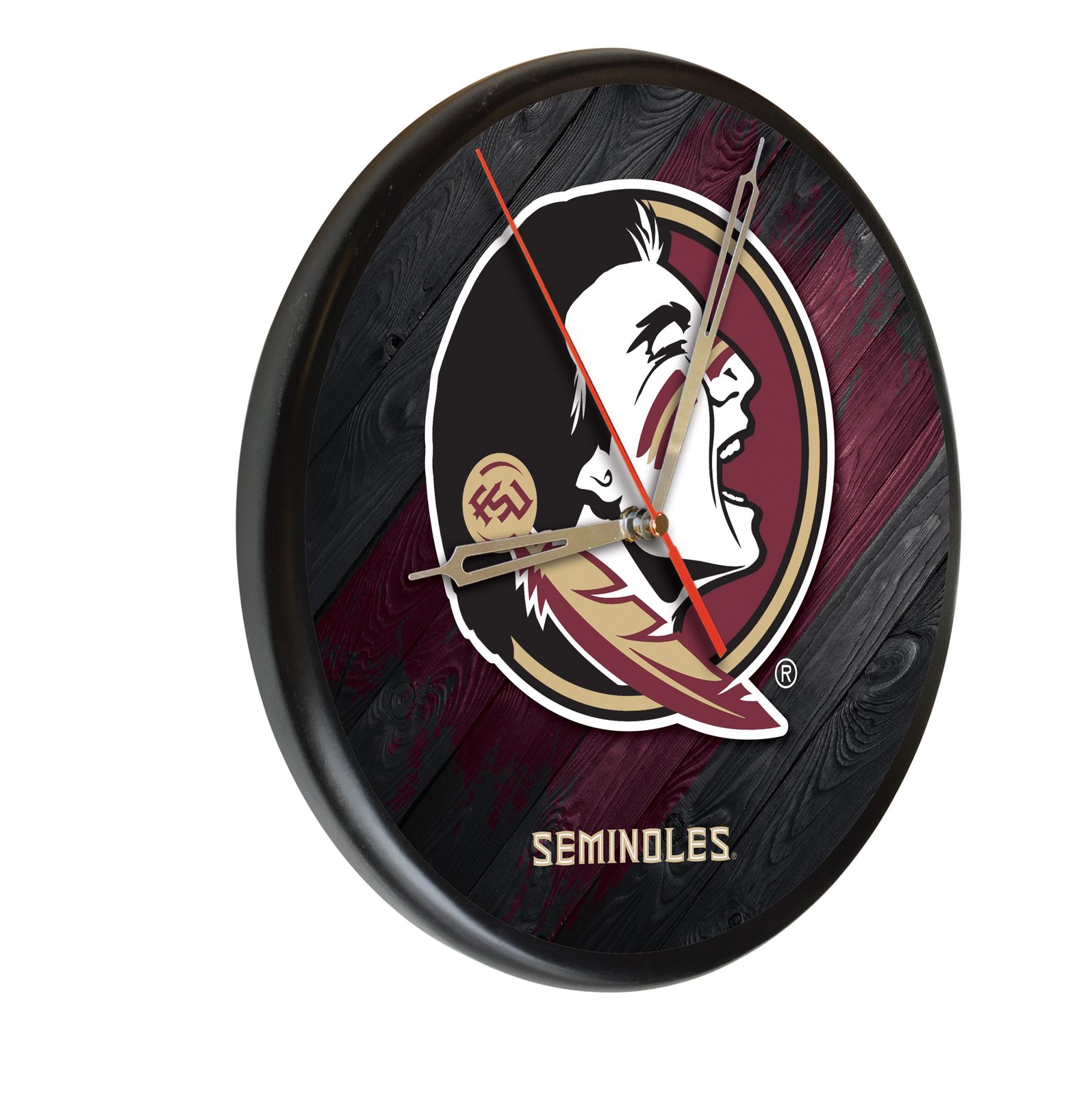 Florida State 13-Inch Solid Wood Clock in Black 1 Florida State 13-Inch Solid Wood Clock in Black
