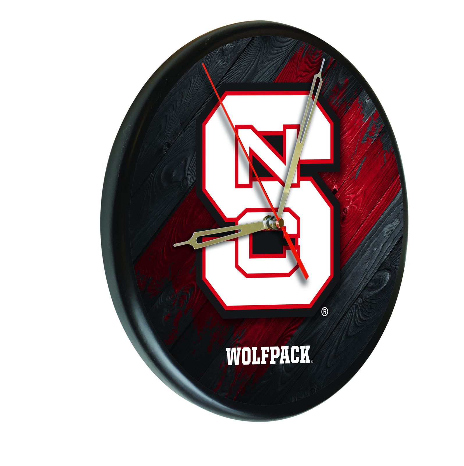 North Carolina State University 13-Inch Solid Wood Clock in Black 1 North Carolina State University 13-Inch Solid Wood Clock in Black