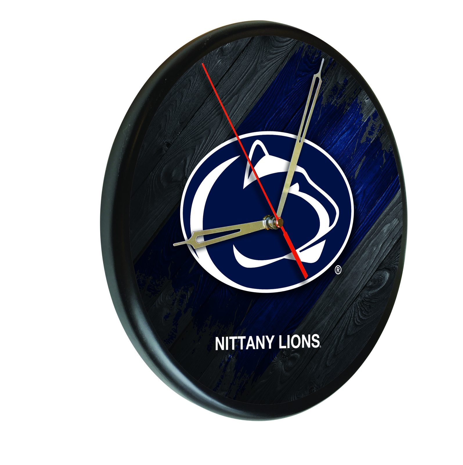 Pennsylvania State University 13-Inch Solid Wood Clock in Black 1 Pennsylvania State University 13-Inch Solid Wood Clock in Black