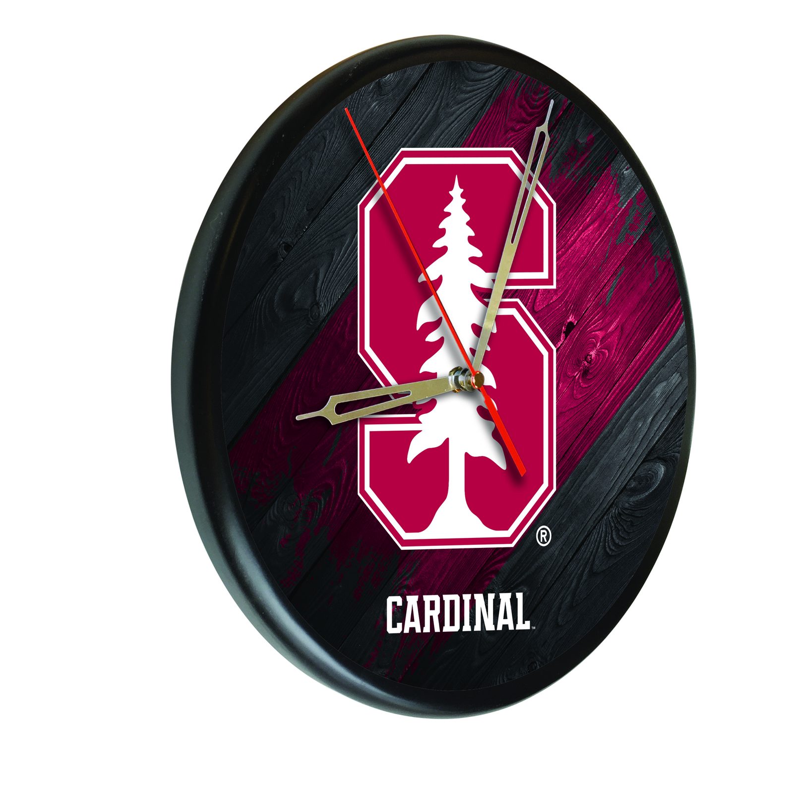 Stanford University 13-Inch Solid Wood Clock in Black 1 Stanford University 13-Inch Solid Wood Clock in Black