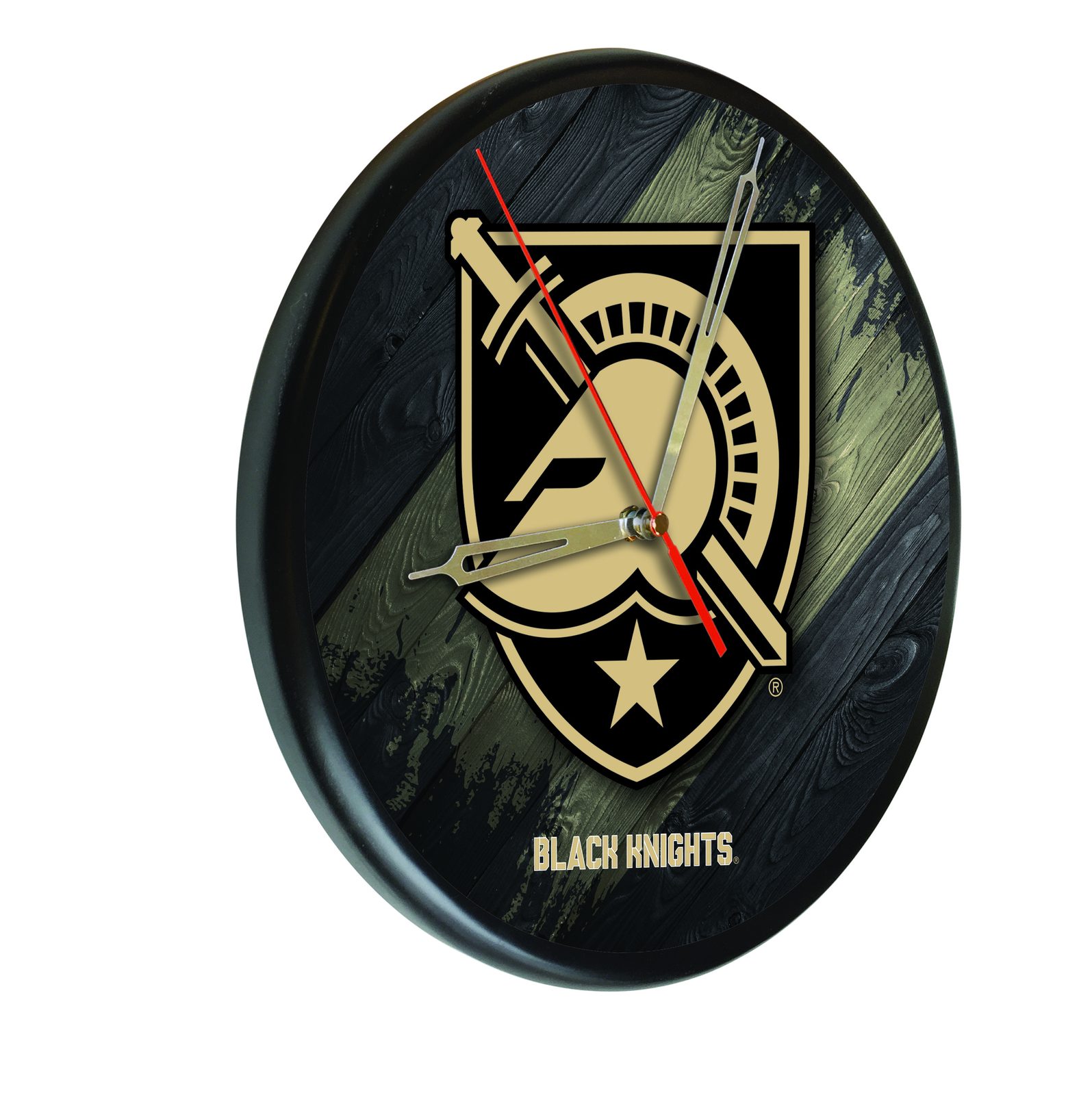 US Military Academy 13-Inch Solid Wood Clock in Black 1 US Military Academy 13-Inch Solid Wood Clock in Black